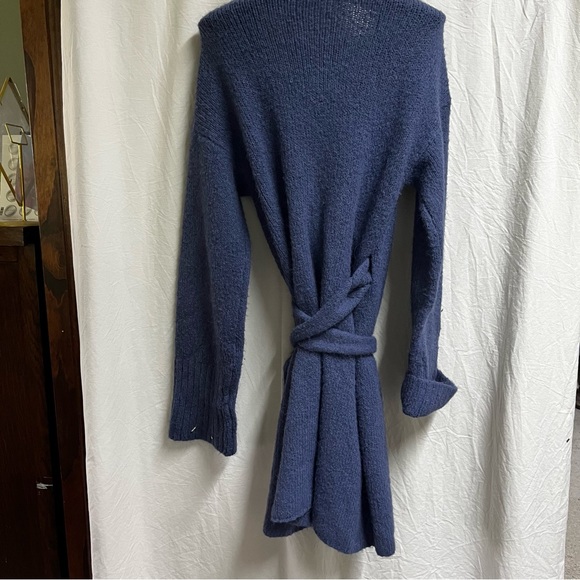 Aerie Women’s Alpaca Wool Sweater Wrap Dark Blue S - Picture 5 of 7